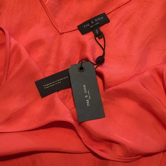 Rag & Bone| Red Zoe Asymmetric Shift Dress| Sz S|P - Picture 8 of 9